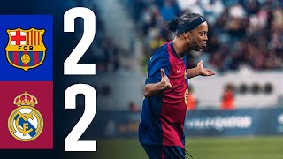 HIGHLIGHTS  BARÇA LEGENDS 2 vs 2 REAL MADRID LEGENDS  EL CLÁSICO  THE RONALDINHO SHOW 🔵🔴 [upl. by Ynes]