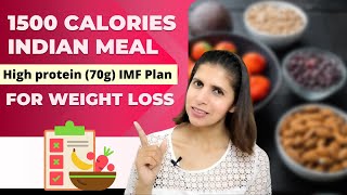 1500 Calories Indian Meal Plan  Weight Loss  Lose Upto 10kgs  Intermittent Fasting Diet  Hindi [upl. by Aicilihp]