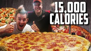 MASSIVE 30quot PIZZA CHALLENGE WITH RANDY SANTEL 15000 CALORIES [upl. by Imailiv]