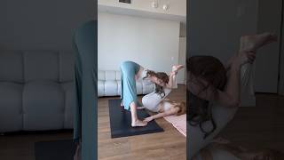 Yoga Partner Hamstrings Stretch with LilliesYoga [upl. by Nojel972]