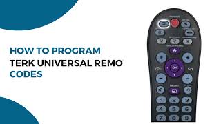 How To Program Terk Universal Remote Codes [upl. by Lionel]