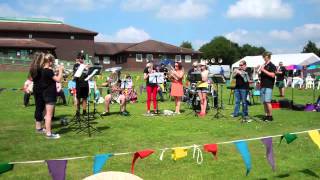 Musicians from Heathfield Community College at Heathfield Silver Bands 125 event 6th July 2013 [upl. by Odele]