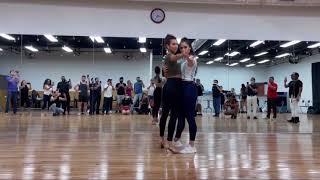 NOELIA PIA amp STEPHANIE LUCERO Bachata Improv to Sobrio by Maluma remix by DJ C [upl. by Marjorie]