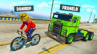 DANIREP vs FRANELO en BICIS vs CAMIONES  GTA 5 ONLINE [upl. by Roselane655]