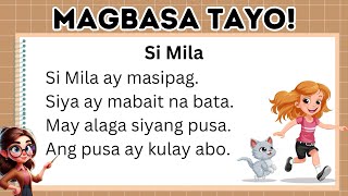 MAGBASA TAYO  PAGSASANAY SA PAGBASA NG TAGALOG  UNANG HAKBANG SA PAGBASA  TEACHER ALI [upl. by Terraj]