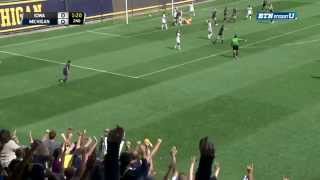 Michigan Soccer Game Winner vs Iowa [upl. by Ahsam]