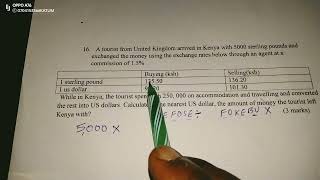 KCSE MATHS PAPER 1 REVISION CURRENCY EXCHANGE RATES [upl. by Inobe]