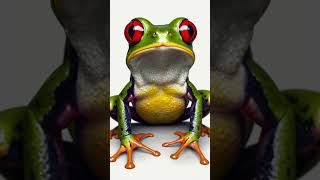 Meet the Mesmerizing RedEyed Tree Frog 🐸🌿youtubeshorts ytshorts frog [upl. by Meridel]