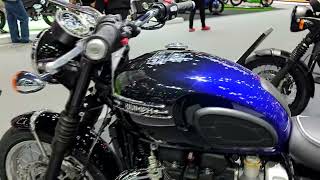 2024 Triumph BONNEVILLE T120 Blue Stealth Edition [upl. by Nylsoj]