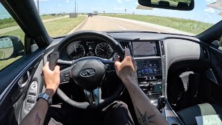 2023 INFINITI Q50 Red Sport 400 AWD  POV Driving Impressions [upl. by Debi649]