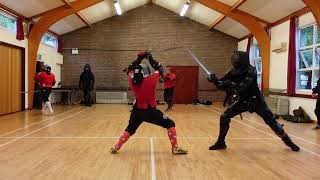 Longsword Sparring Esther vs Jordan [upl. by Thesda832]