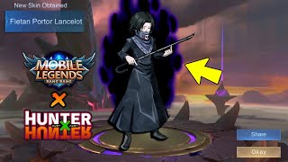 THANK YOU MOONTON HUNTER X HUNTER MLBB COLLAB IS HERE NEW LANCELOT SKIN [upl. by Ajiat]