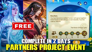 How To Complete New Partners Project Event In Just 2 Days  Step By Step  Honor of Kings [upl. by Azitram604]