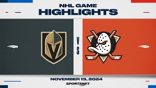 NHL Highlights  Golden Knights vs Ducks  November 13 2024 [upl. by Irelav]