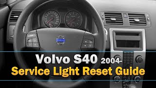 Volvo S40 Service Light Reset 2004 [upl. by Aisayt84]