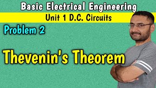 Numerical 2 on Thevenins Theorem Unit 1 DC circuits BEE in हिन्दी [upl. by Mylander]