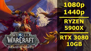 World of Warcraft on RTX 3080 10GB  RYZEN 5900X  MAX SETTINGS 1080p  1440p [upl. by Mosenthal]