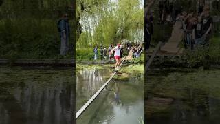 Skateboarding over a river on a rail 🎣 [upl. by Seaman13]