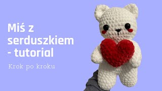 🧸Miś z serduszkiem ♥️ tutorial krok po kroku [upl. by Nell]