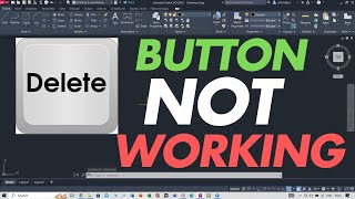 delete button not working in autocad  autocad delet problem [upl. by Barney175]