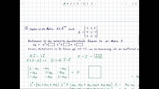 Mathe2 Dynexite Charakteristisches Polynom und Invarianten einer 3x3Matrix [upl. by Pearman]