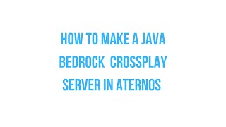 How to Make a JavaBedrock Crossplay Server in Aternos [upl. by Enneyehc]