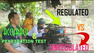 Unregulated and Regulated PCP Air Rifle Comparison  Accuracy and Penetration [upl. by Jacquelynn]