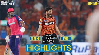 SRH vs RR Highlights Bhuvneshwar Kumar Shines As Hyderabad Beats Rajasthan By 1 Run  IPL 2024 [upl. by Ynneb805]