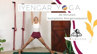 IYENGAR YOGA  30 Minuten Morgensequenz [upl. by Assitruc]