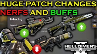 NEW MAJOR PATCH CHANGES NERFS AND BIG BUFFS IN HELLDIVERS 2 [upl. by Lacim185]