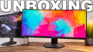 Dell S3422DWG 34quot Ultrawide Gaming Monitor Unboxing [upl. by Ardeed807]