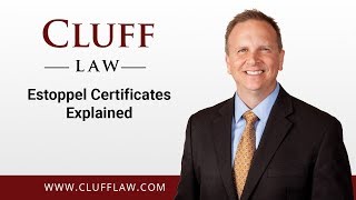 Estoppel Certificates Explained [upl. by Ellohcin421]