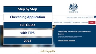 How To Fill The Chevening Scholarship Application Form 2024  Step by Step Guide [upl. by Maxantia]