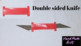 DIY PAPER Double sided knife  origami paper double sided [upl. by Atsyrc]