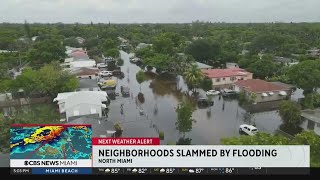 MiamiDade neighborhoods slammed by flooding from heavy storms [upl. by Francesca334]