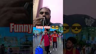 Airport per train😂😂😂 funny comedy shortvideo trendingshorts [upl. by Duaner]