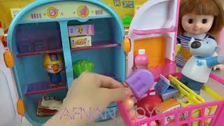 Baby Doll Refrigerator and food toys play لعبة الثلاجة و الطعام للاطفال [upl. by Mannos]