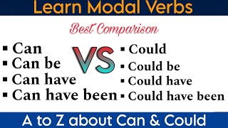 Can VS Could  Full Concept Of Modal Verbs  English Grammar lesson [upl. by Eesdnil]