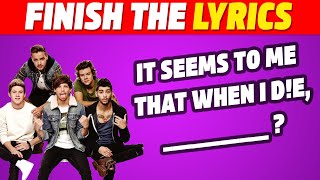 Finish the Lyrics of One Direction songs part 2  Guess the lyrics  Directioners Song Quiz 2025 [upl. by Lrak497]