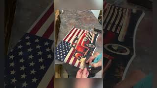 Americana DecorDIY Wood Tray With Decoupage [upl. by Faruq]