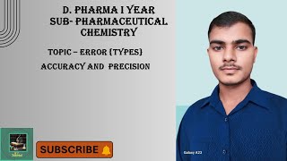 Error  accuracy amp Precision  D Pharm Ist Year  Parmaceutical Chemistry  by Krishna Sir [upl. by Evaleen]