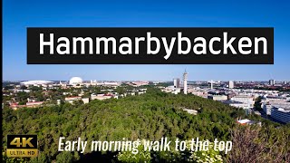 Hammarbybacken Morning Walk  4K Walking Tour with a 360° View of Stockholm [upl. by Carri]