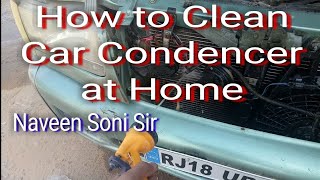 How to Clean Car AC Condenser at Home Tavera AC Condencer Cleaning at Home [upl. by Auof937]