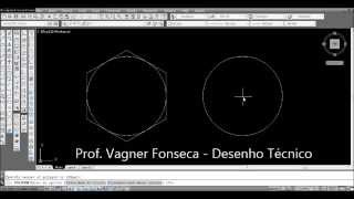 AutoCAD  Polígono  Inscrito amp Circunscrito [upl. by Inoliel]