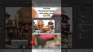 YouTube Thumbemail design with Photoshop 🥰🤠 motivation shortsvideo mrbeast adobeillustrator [upl. by Atlante]