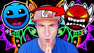 EASY to EXTREME DEMON CHALLENGE  Geometry Dash [upl. by Eri]