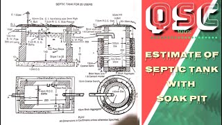 Estimate of Septic tank with soak pit Part  1QSC by Abdul Hadi sir [upl. by Rodolfo737]