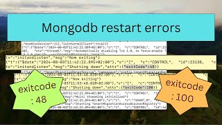 mongodb exit code 48  mongodb exit code 100 mongodb developer [upl. by Hyacinth]