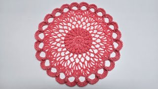 How To Crochet Beautiful EASY Mandala Doily Tutorial  Free Crochet Tutorial [upl. by Nuyh]