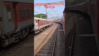 Parallel Direction Going both 12666 amp vskp nzm sf Exp indianrailways lhb trending youtubeshorts [upl. by Simone]